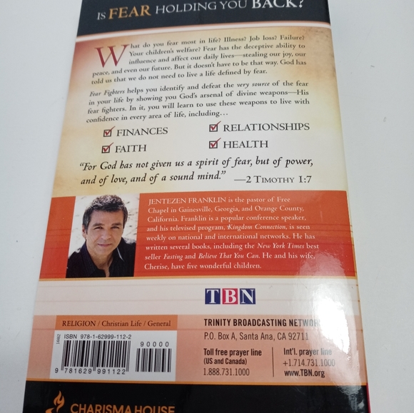 🏖 Fear Fighters How To Live with Confidence  by Jentezen Franklin - Picture 2 of 3